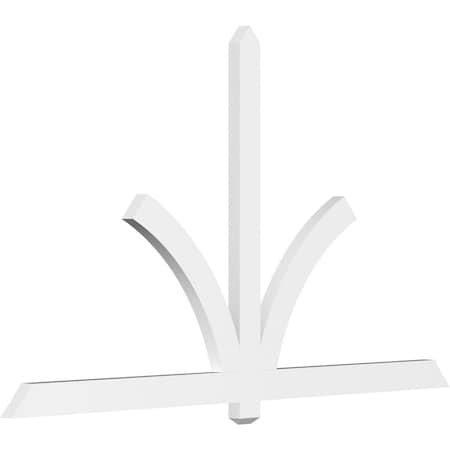 Ekena Millwork Redmond Architectural Grade PVC Gable Bracket, 84"W x 49"H x 2"D x 4"F, 14/12 Pitch GBP084X49X0204RED00